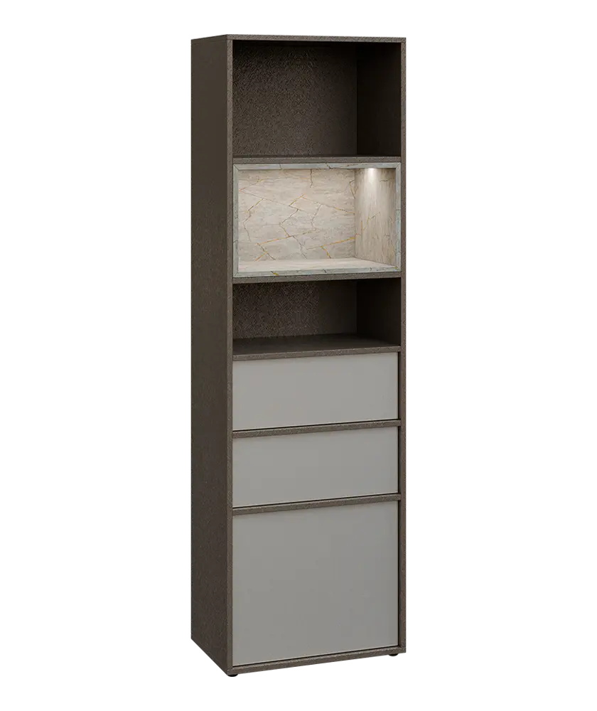 ERE V643 kancelářská skříň, 3-zásuvková/3 niky, 2000x600x400, metalická